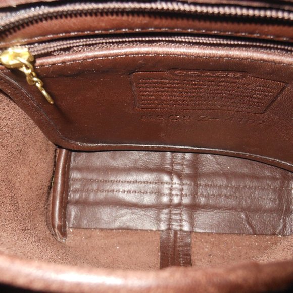 COACH VINTAGE BROWN LEATHER SHOULDER BAG - Picture 7 of 8